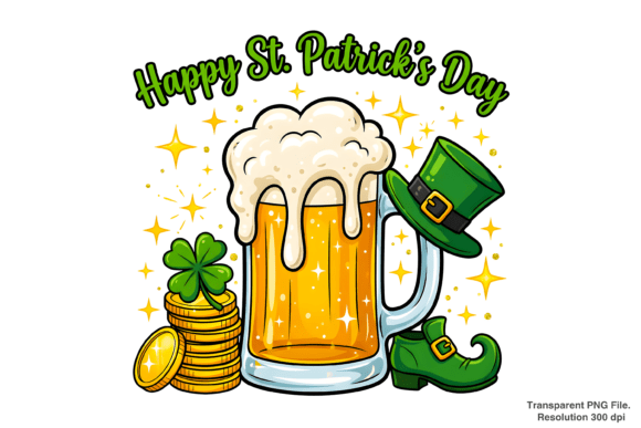Elevate Designs with St. Patrick's Day Beer PNG