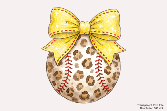 Elevating Your Designs with the Leopard Softball Coquette Bow PNG
