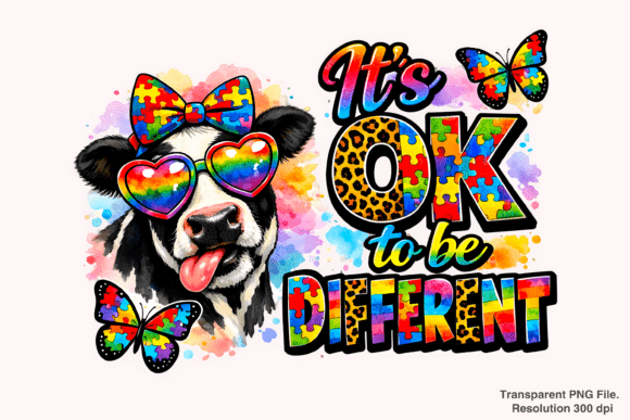 Embracing Neurodiversity: The Creative Power of the Autism Awareness Cow PNG