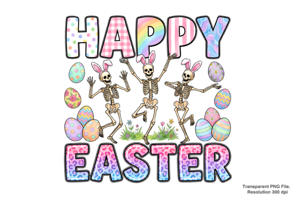 Evaluating Happy Easter Skeleton PNG and Bunny PNG Designs for Spring Projects