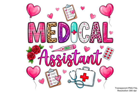 Valentine Medical Assistant PNG for Creative Projects